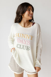mode, sunny days club sweater
