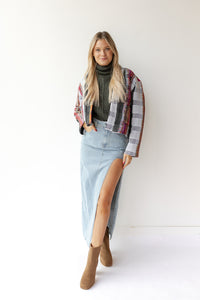 mode, grace denim skirt