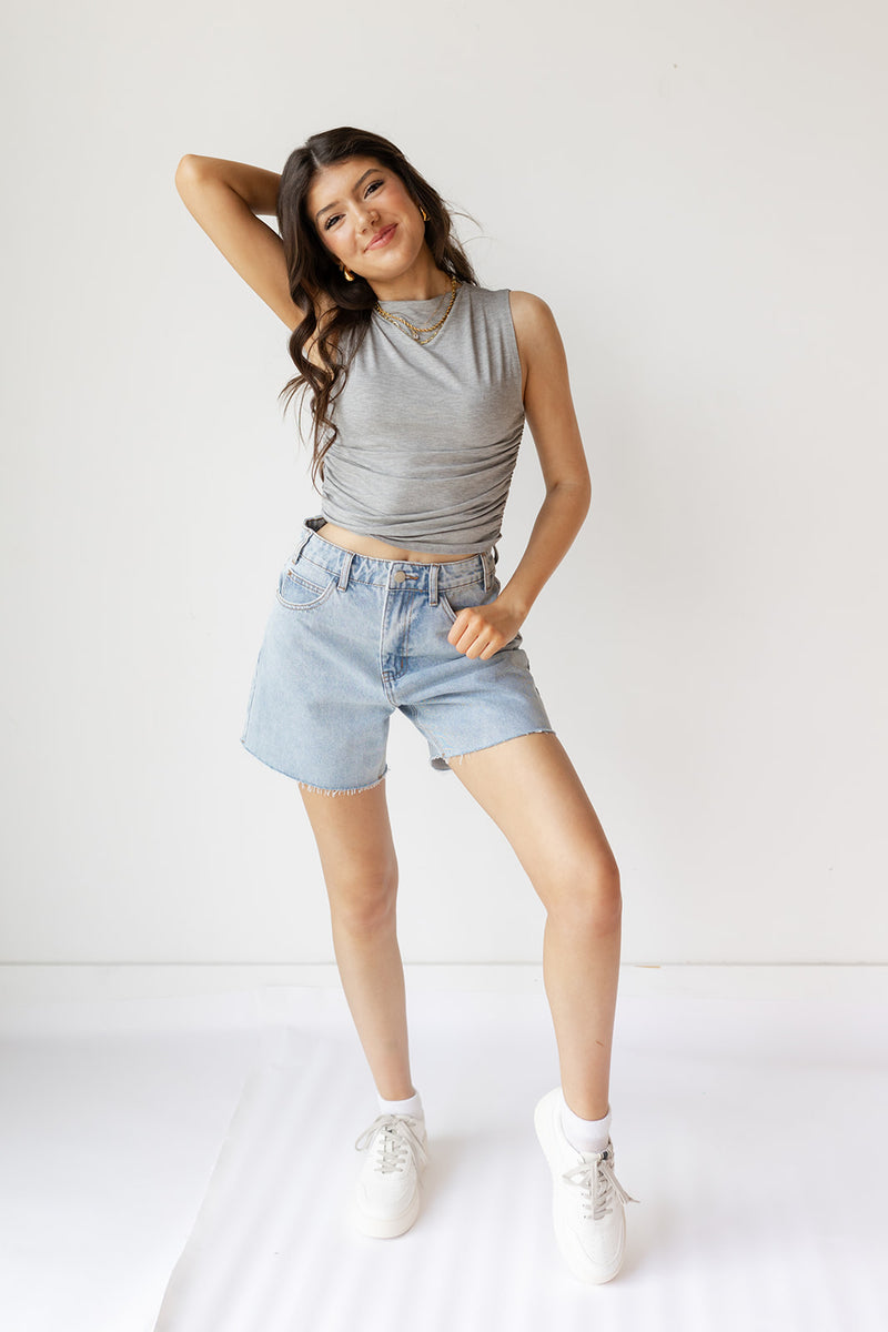 mode, wyatt ruched side tank