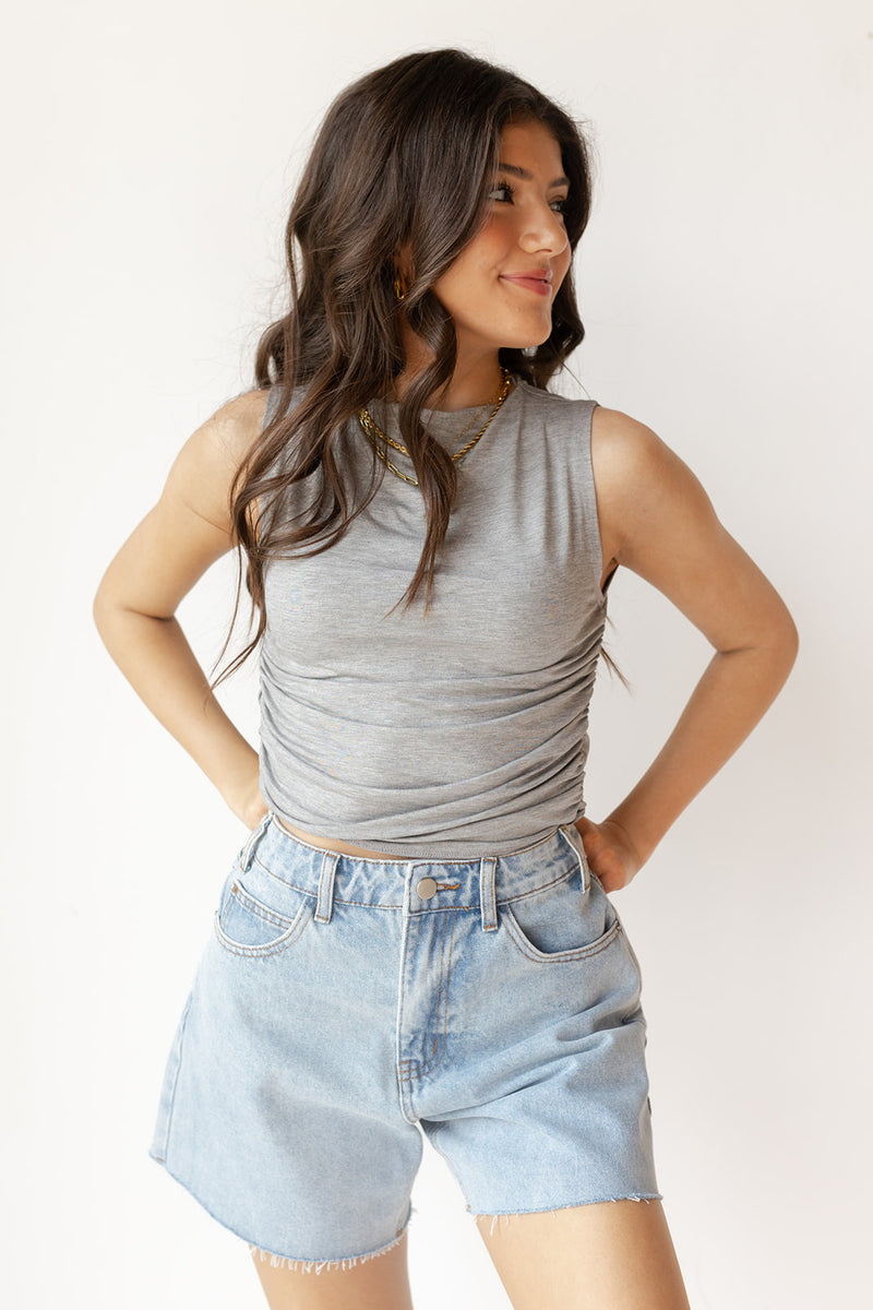 mode, wyatt ruched side tank