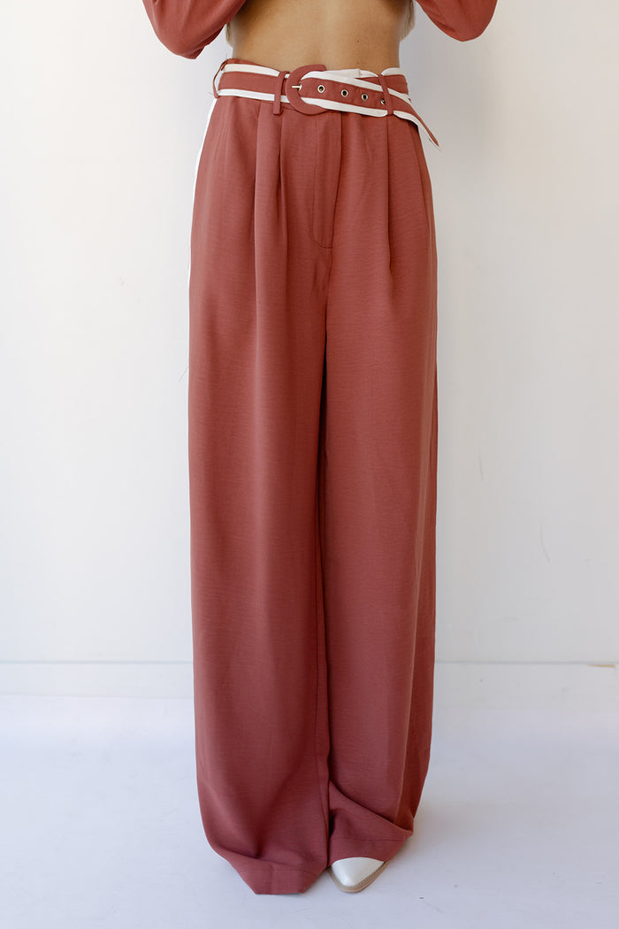 mode, bexley belted trousers