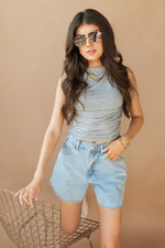 mode, wyatt ruched side tank