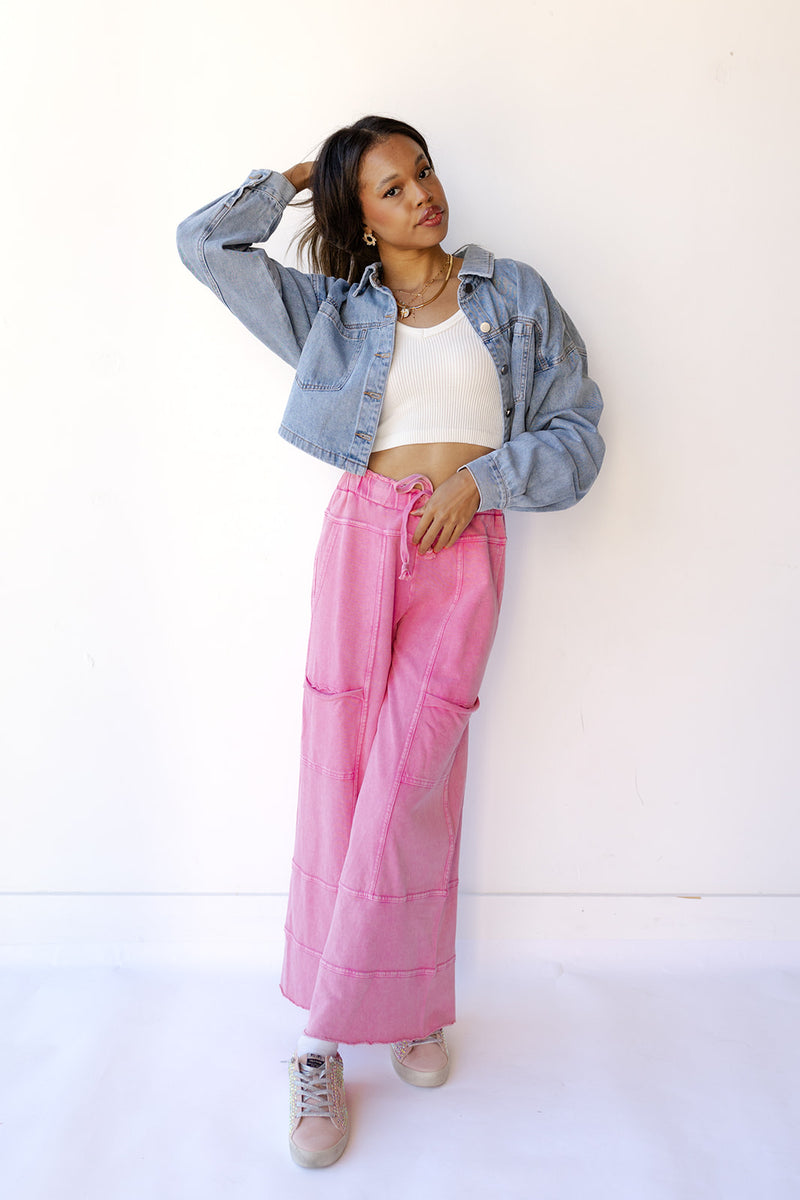 mode, delilah terry knit pants