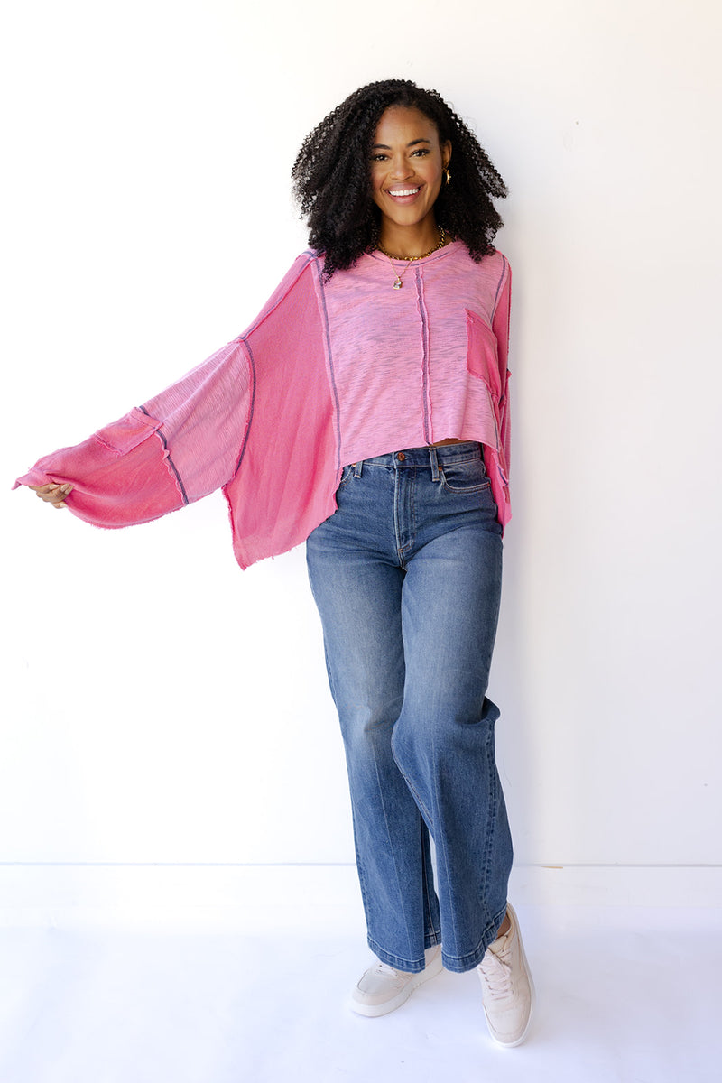 mode, camryn crop long sleeve