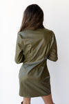 mode, lilah leather mini dress
