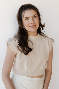mode, winona embellished knit top