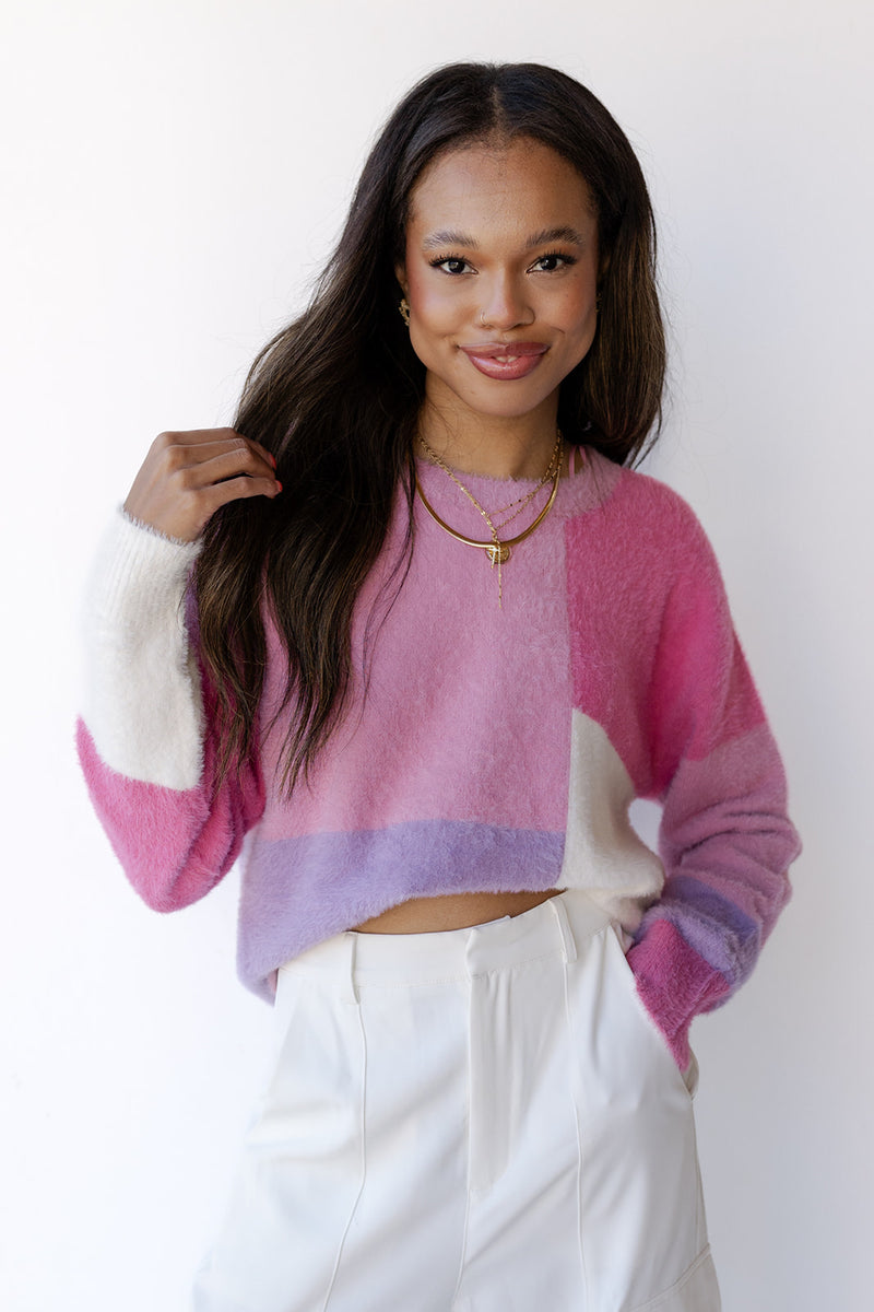 hope color block sweater