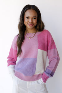 mode, hope color block sweater