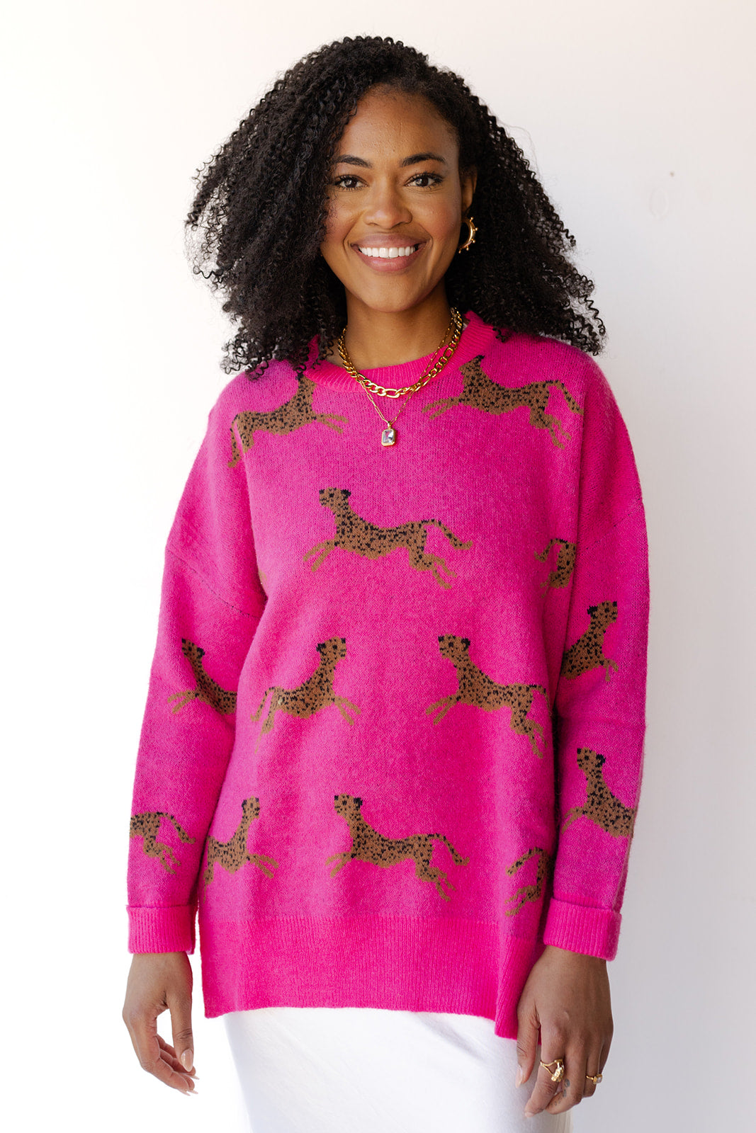 mode, celia cheetah sweater