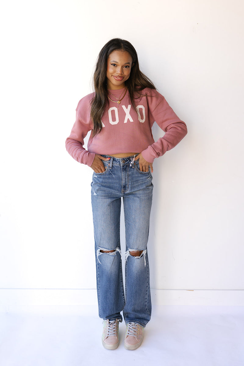 mode, xoxo sweatshirt