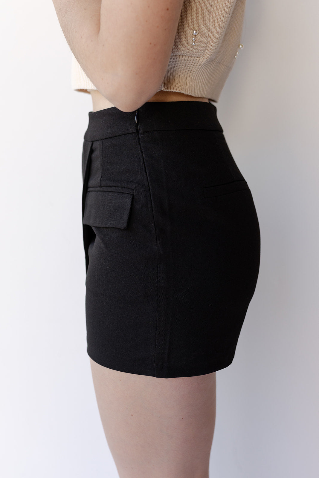 mode, joanna wrap front skort