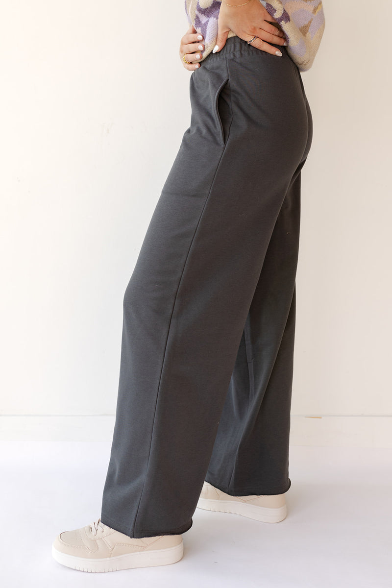 mode, wide leg sweat pants