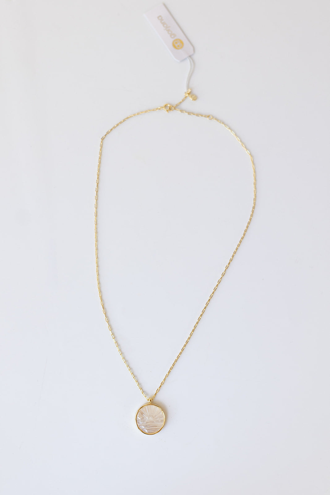 mode, sunset etched necklace