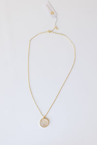 mode, sunset etched necklace