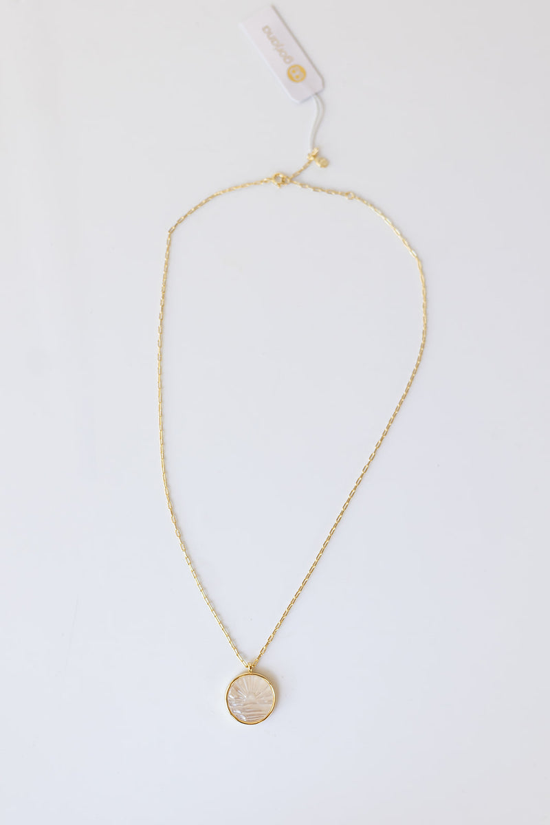 mode, sunset etched necklace