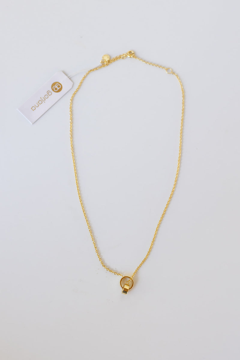 mode, rose interlocking necklace
