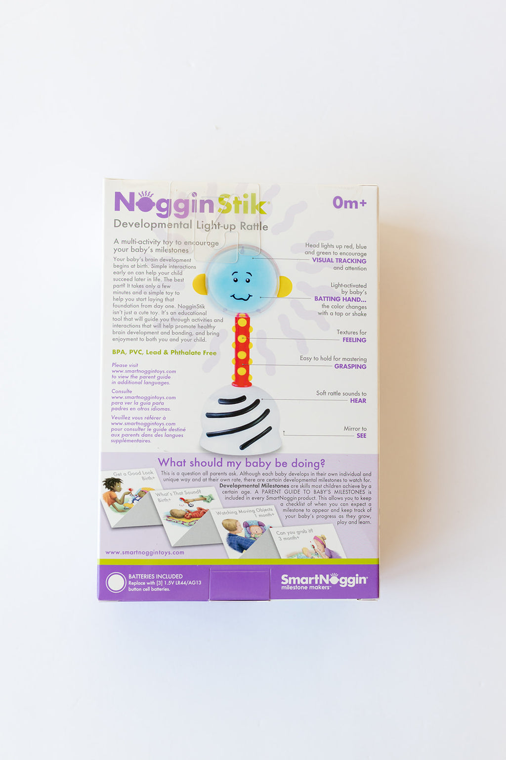mode, developmental light up rattle