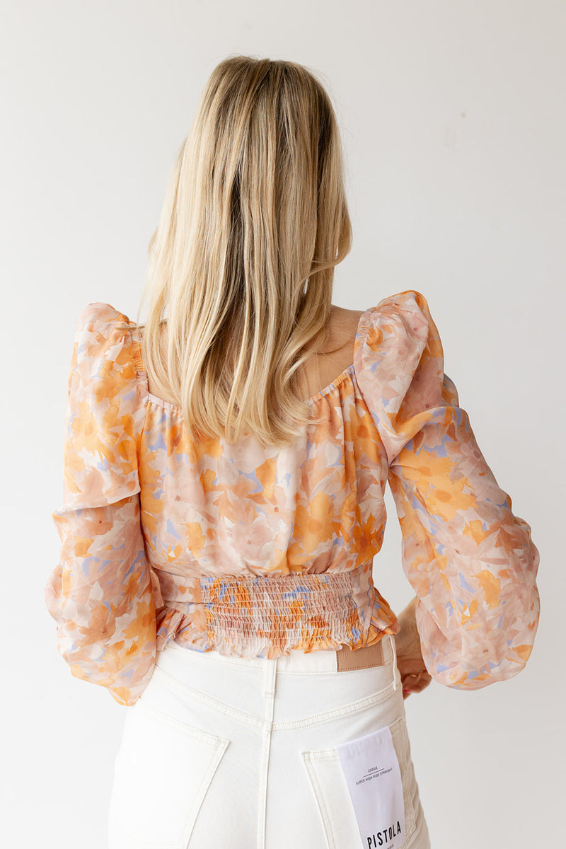mode, pridget floral top