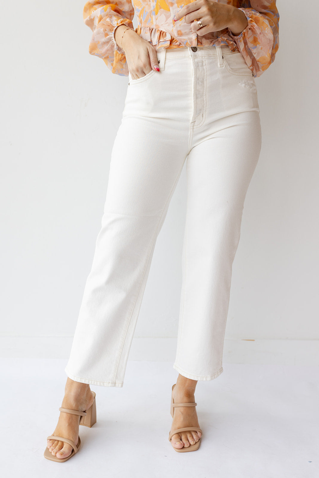 mode, cassie crop super high rise straight jeans