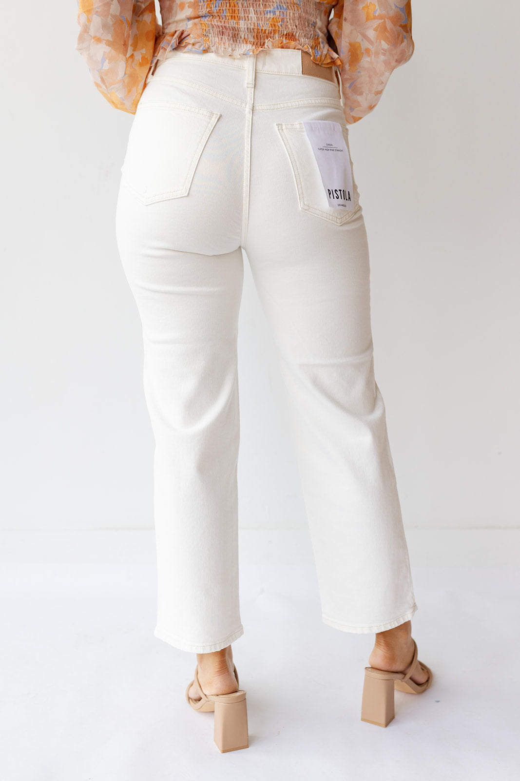 mode, cassie crop super high rise straight jeans