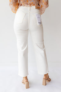 mode, cassie crop super high rise straight jeans