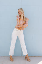 mode, cassie crop super high rise straight jeans
