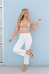 mode, pridget floral top