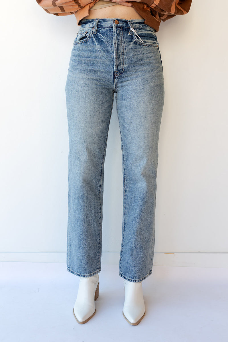 mode, cassie super high rise straight jean