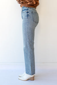 mode, cassie super high rise straight jean