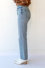 mode, cassie super high rise straight jean