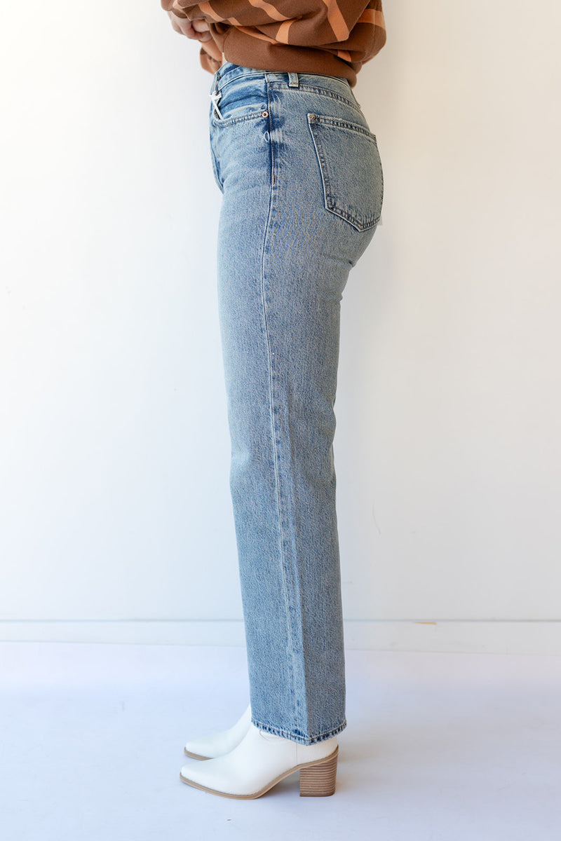 mode, cassie super high rise straight jean