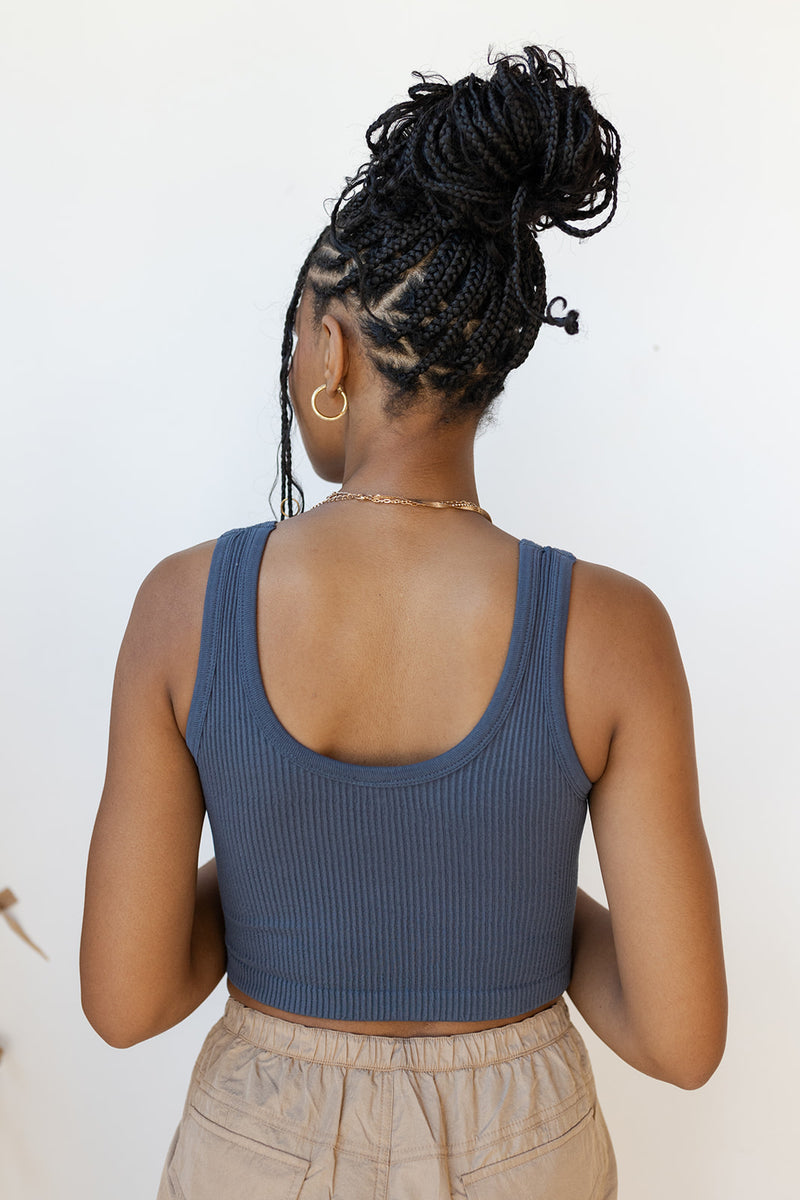 mode, lorelei ribbed crop tank