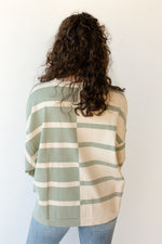 mode, combo striped sweater