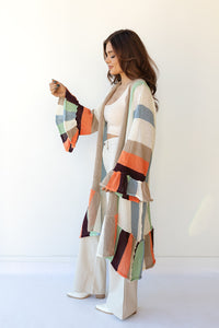 mode, berkley ruffle cardigan