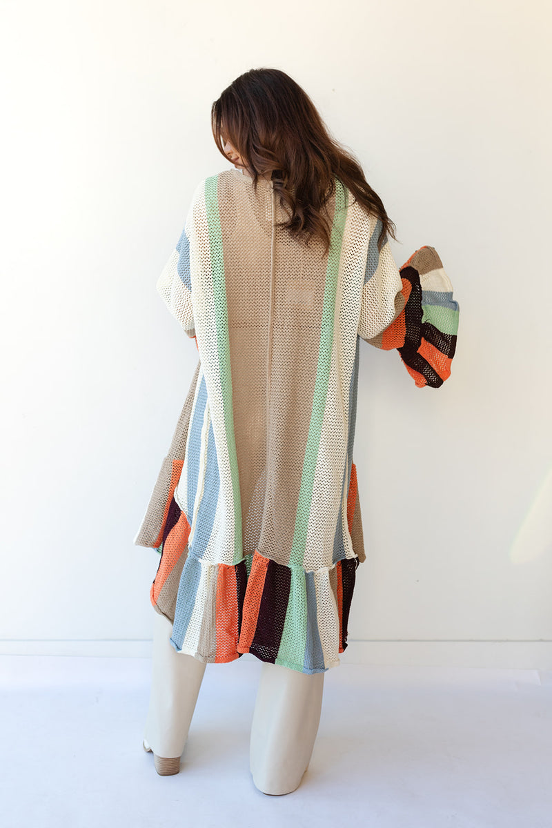 mode, berkley ruffle cardigan