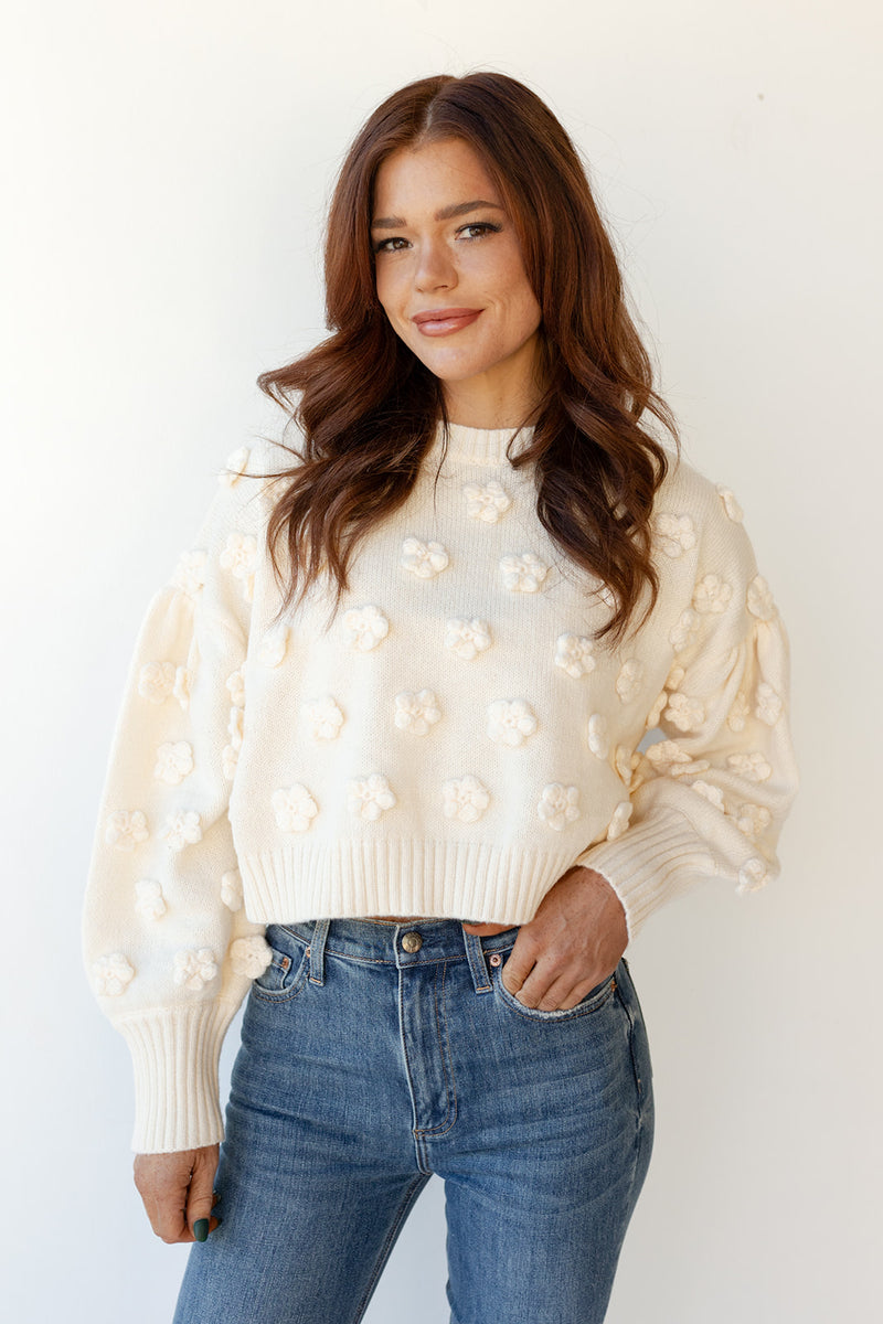 poppy floral sweater