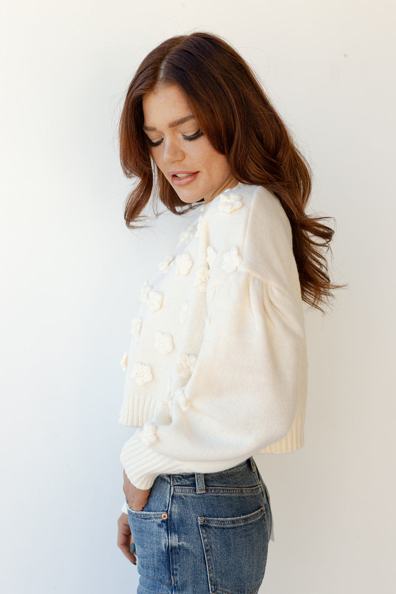 mode, poppy floral sweater