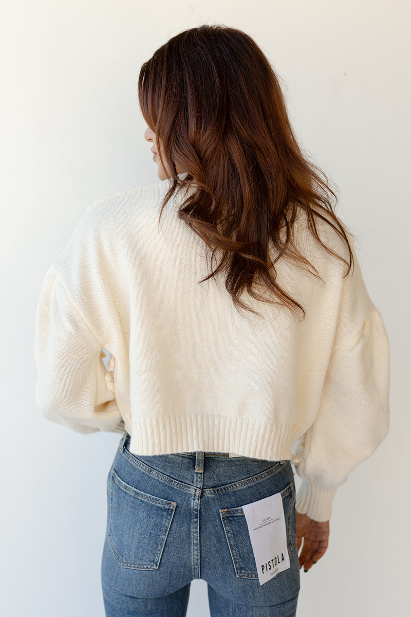 mode, poppy floral sweater