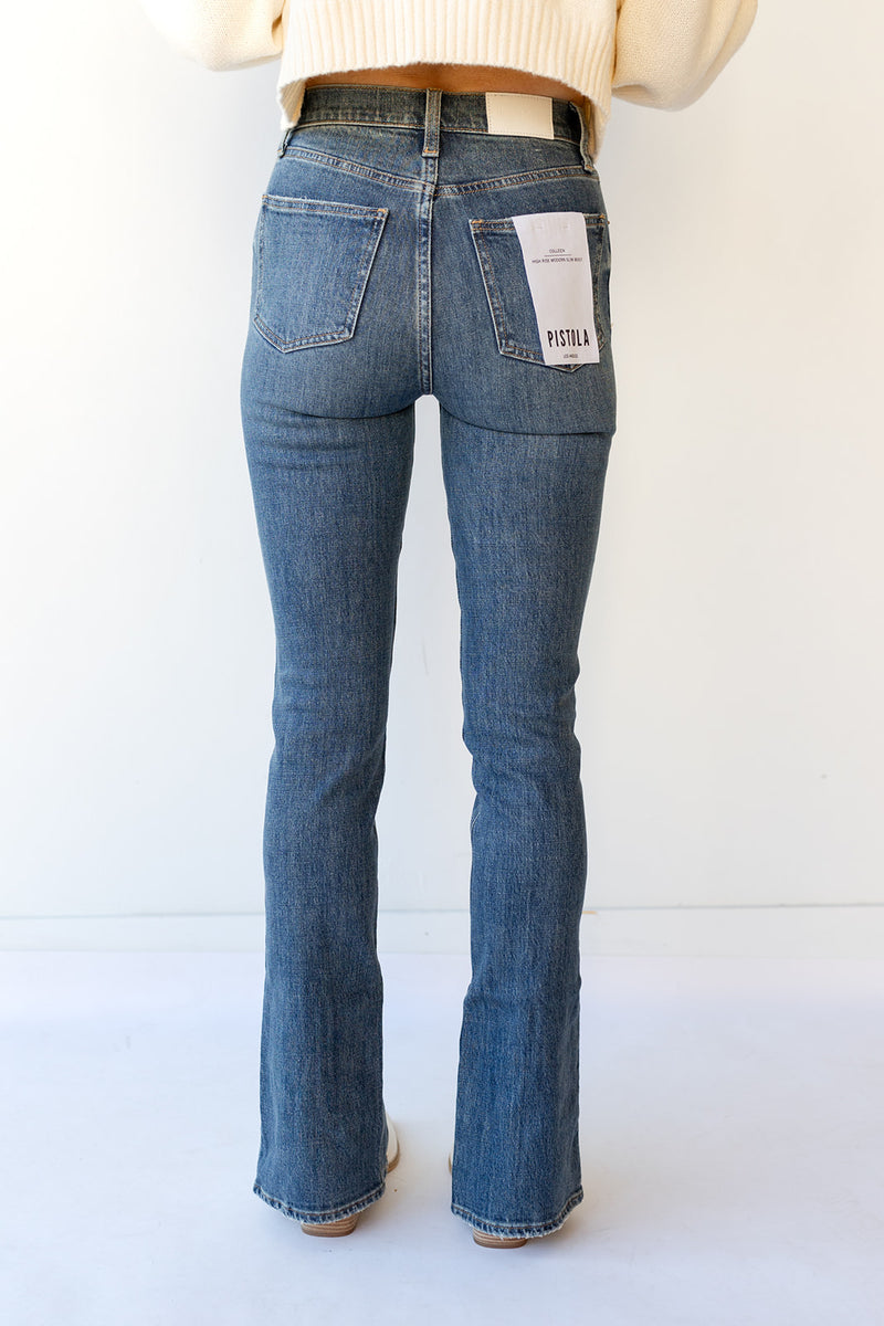 mode, colleen high rise boot jeans