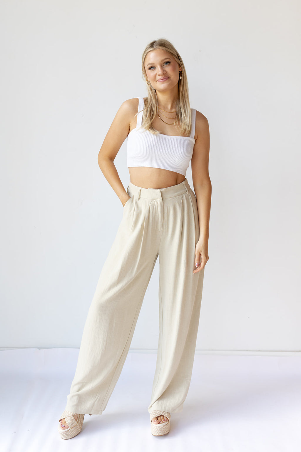 mode, winnie wide leg linen trouser
