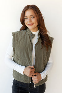 mode, ellis quilted zipper vest