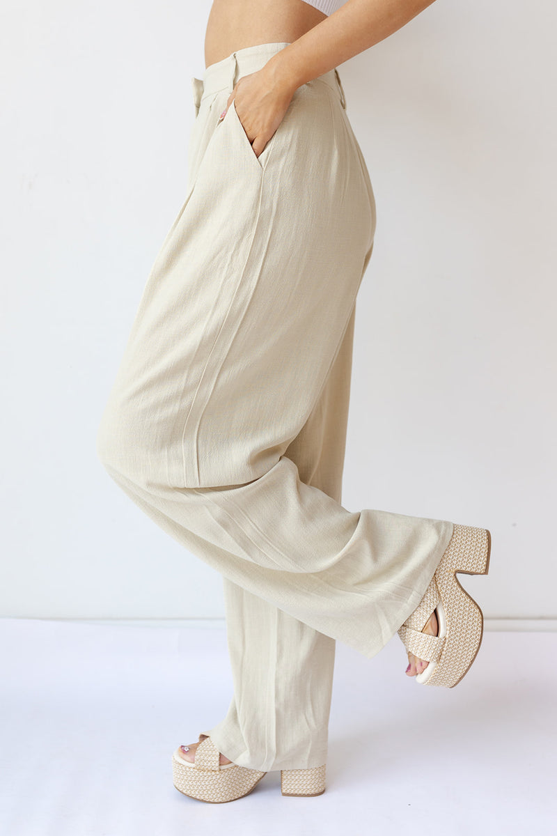 mode, winnie wide leg linen trouser