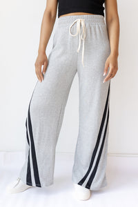 mode, heather stripe sweat pants