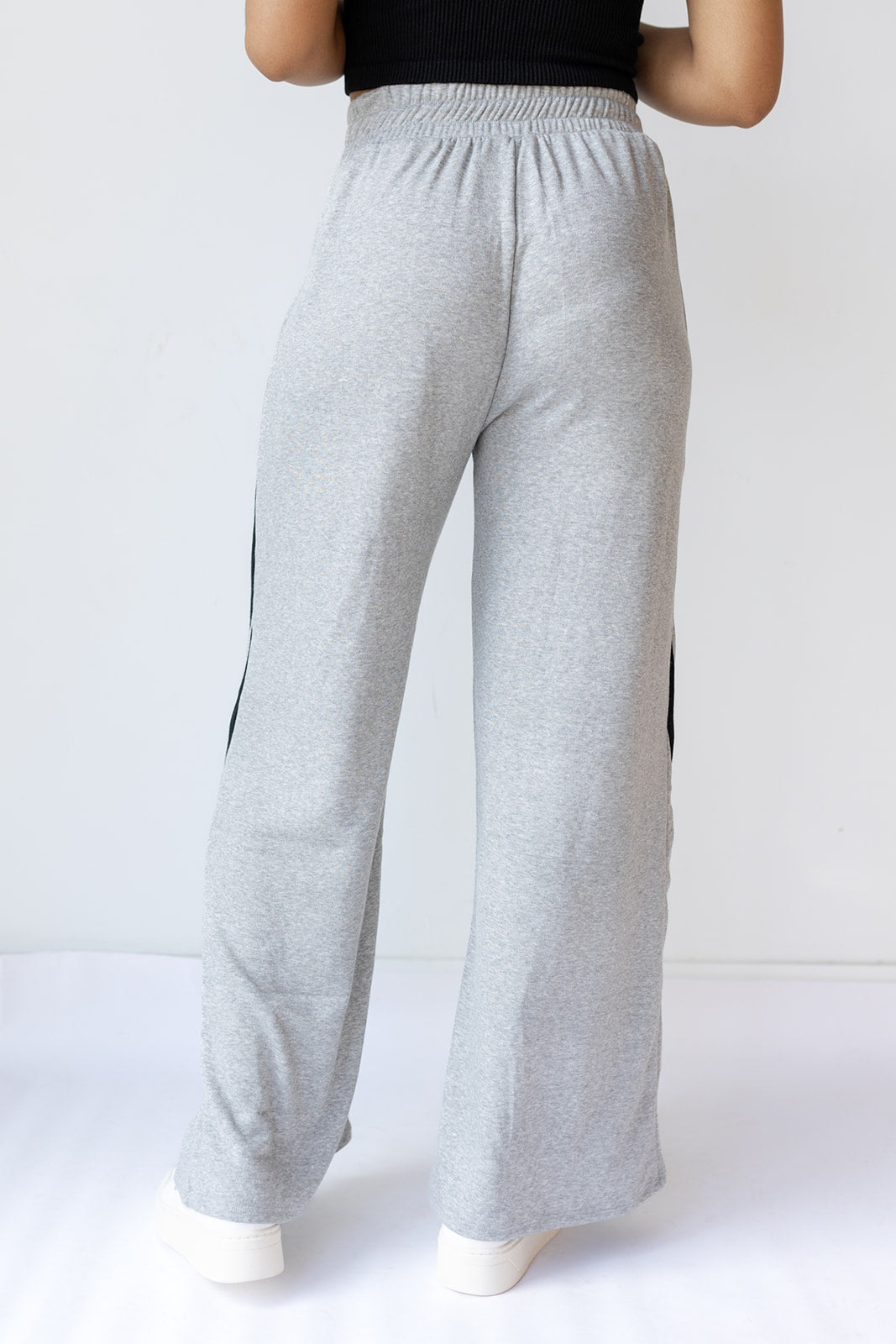 mode, heather stripe sweat pants