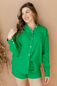 mode, gauze boyfriend shirt