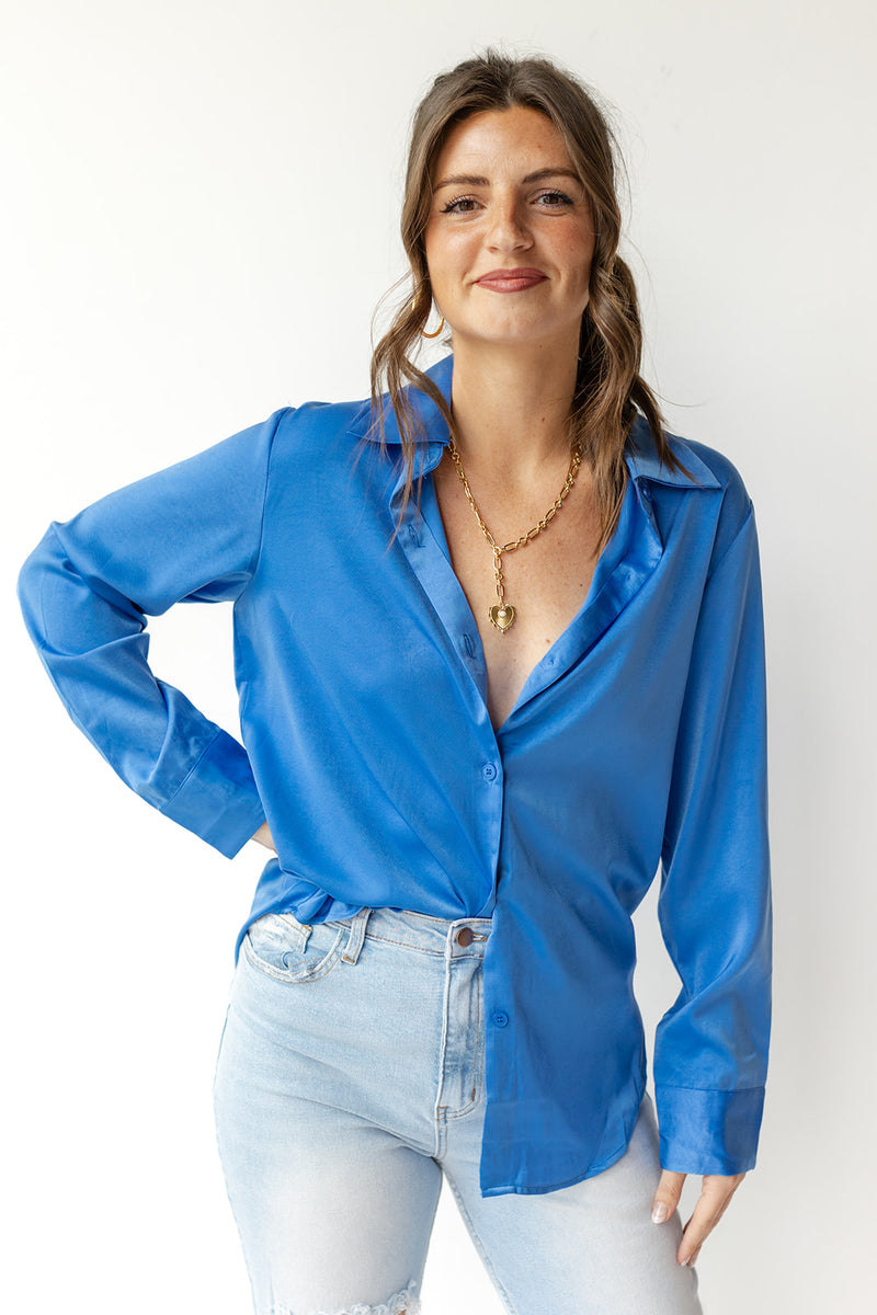 mode, slow down button blouse
