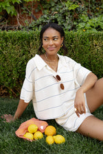 mode, millie striped shorts