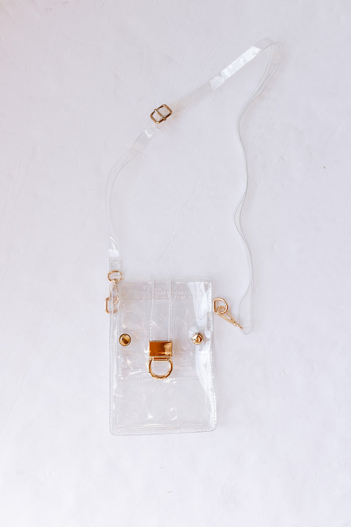 mode, clear mini crossbody bag