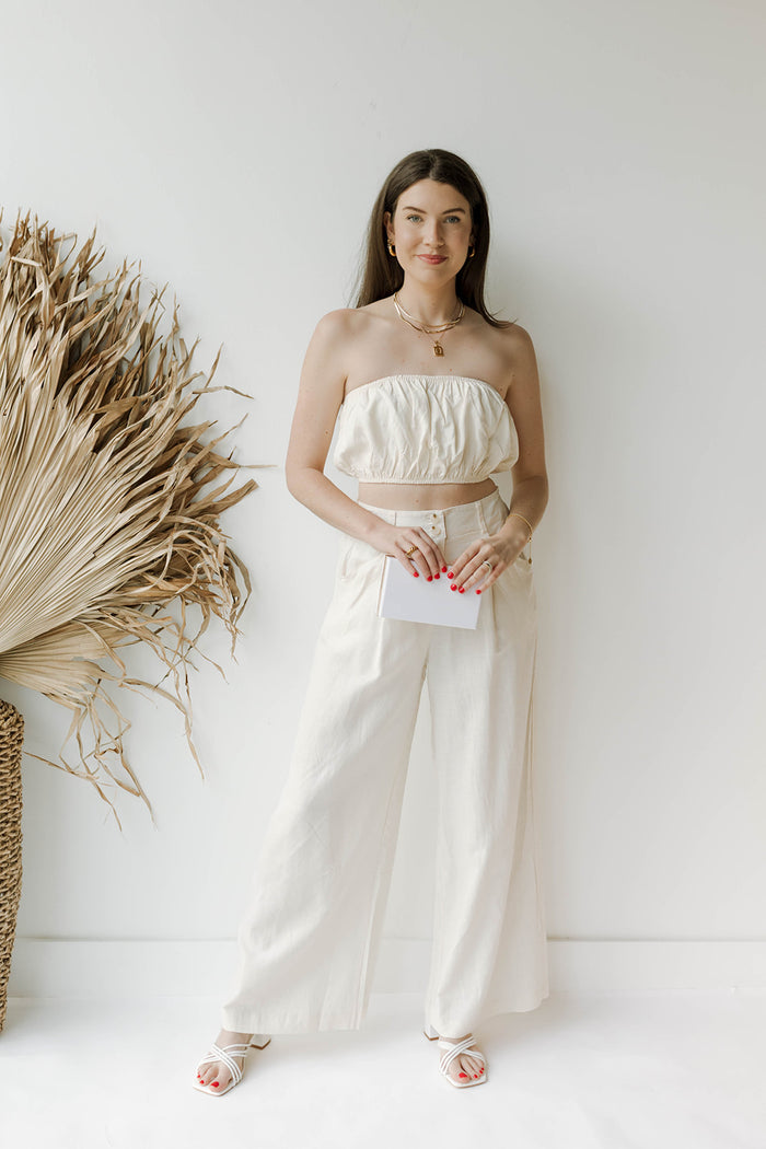 mode, blushing bride bubble crop top