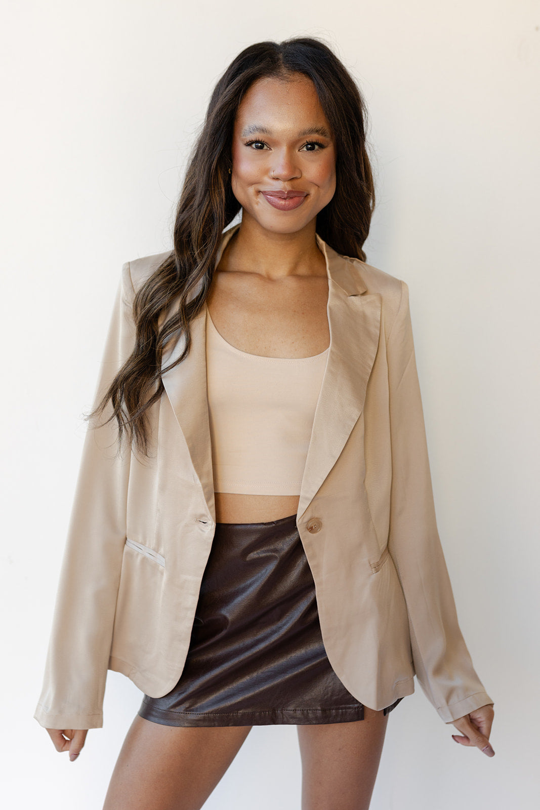 mode, satin blazer quest